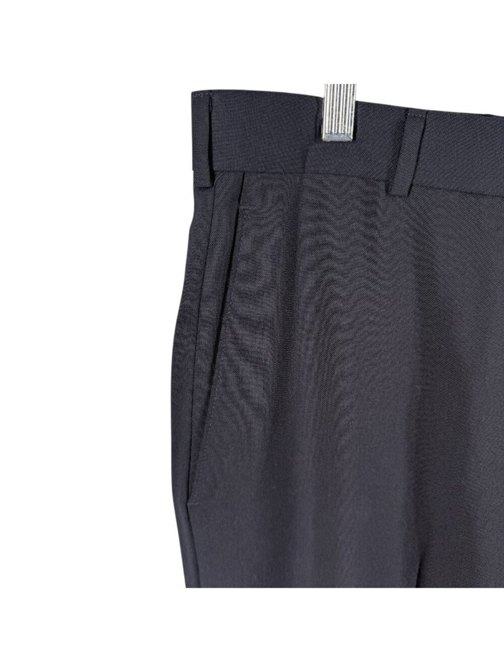 Slates Mens Dress Pants 31 x 30 Charcoal Gray Wool Blend Cuffed  EUC